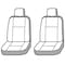 Covercraft SEAT COVERS, 2PK SS2612PCCH - alternate 2
