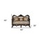 Homeroots 68in Cream And Brown Damask Chesterfield Loveseat and Toss Pillows 348218 - alternate 2