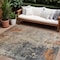 Homeroots 8' X 10' Khaki Gray And Copper Abstract Washable Indoor Outdoor Area Rug 606113 - alternate 1