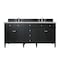 James Martin Vanities Brittany 72" Double Vanity, Black Onyx, w/ 3 CM Siberian Silestone Top w/FreePower Wireless Charger 650-V72-BKO-FSFR - alternate 1