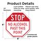 Signmission Stop No Alcohol Past This Point, 6 Inch X 6 Inch, Plastic Sign OC-P-6-222 - alternate 3