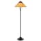 Homeroots 61" Bronze 2-Light Traditional Floor Lamp, Red and Ivory Abstract Tiffany Glass Empire Shade 526320 - alternate 1