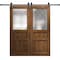 Sartodoors Modern Double Barn Door 48 x 80 inches, Ego 5011 Cognac Oak Veneer, 13FT Rail Track Set, Solid Pa EGO5011DB-DKO-48 - alternate 1