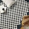 World Rug Gallery Contemporary Checkered Border Washable Non Slip Runner Rug 2 ft x 8 ft Black WR81BLACK2X8 - alternate 5