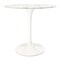 Homeroots 32" White Rounded Marble And Metal Pedestal Base Dining Table 520849 - alternate 1