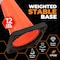 Xpose Safety 36 Inch Multipurpose PVC Orange Traffic Cone with 6in & 4in Reflective Collars, 12lb base OTC36-64-12L-1-X - alternate 6