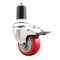Service Caster 3.5 Inch 316SS Red Poly Swivel 1-1/2 Inch Expanding Stem Caster Lock Brake SCC SCC-SS316TTLEX20S3514-PPUB-RED-112 - alternate 1
