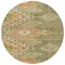 Homeroots 8' Green And Terra Cotta Round Southwestern Washable Indoor Outdoor Area Rug 603541 - alternate 4