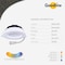 Goodlite LED Regress Round - Recessed Fixture, RS4/15W-IC/20W-NIC/RD/LED/5CCT 2000/1400 Lumen, 20/15W G-98522 - alternate 3