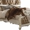Homeroots Queen Tufted Beige Upholstered Faux Leather Bed With Nailhead Trim 348208 - alternate 2