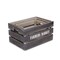 Homeroots Set of Three Dark Brown Solid Wood Crate, 3PK 487709 - alternate 6