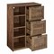 Homeroots 43" Walnut Distressed Wood Three Drawers Filing Cabinet 568320 - alternate 7