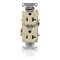 Leviton Duplex Outlet, Ivory 20A 125V C5362-I - alternate 1
