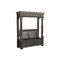 Homeroots 70in Black Floral Solid Wood Solid Wood Storage Bench with Flip Top 635823 - alternate 6