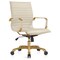 Leisuremod Harris Faux Leather Office Chair with Gold Frame, Tan HOG19TL - alternate 1