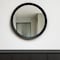 Homeroots 20" Dark Brown Round Wood Framed Accent Mirror 485114 - alternate 5