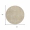 Homeroots 8' Beige And Ivory Round Geometric Washable Indoor Outdoor Area Rug 614055 - alternate 5