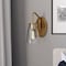 Vaxcel Beverly 1 Light Gold Muted Brass Bathroom Vanity Wall Sconce Fixture Clear Glass Shade W0443 - alternate 1