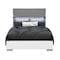 Homeroots White and Gray Wood And Upholstery Lighted Queen Bed Frame 634349 - alternate 2
