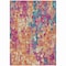 Homeroots 9' X 12' Blush Orange And Teal Blue Abstract Washable Indoor Outdoor Area Rug 631985 - alternate 6