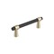 Amerock Mergence 3-3/4 inch 96mm Center-to-Center Matte Black/Golden Champagne Cabinet Pull BP36858FBBBZ - alternate 1