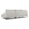 Homeroots Contemporary Dove Gray Squared Edge Left Facing Sectional Sofa 473584 - alternate 3