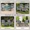 Lavish Home High Back Outdoor Chair Cushions for Patio Furniture Seats Water, Fade & UV-Resistant Fabric 82-TEX1061G - alternate 6