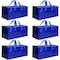Simple Deluxe Extra Large Moving Bags with Backpack Straps, Strong Handles/Zippers, Blue, 6PK HKBAGXMOVING23BLUX6 - alternate 1