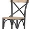 Homeroots 26" Natural and Gray Solid Wood and Iron Counter Height Bar Chair 605930 - alternate 4