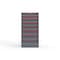 Strong Hold 8 drawer cabinet - (2x 4ft, 2x 5ft, 1x 6ft, 2x 7ft, 1x 8ft) - Red accents - Keyed Different S3060-PPDAS-0801DS - alternate 1