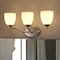 Vaxcel Bellwood 21.75 in 3-Light Traditional Nickel Bathroom Vanity Fixture Glass Shade W0520 - alternate 3