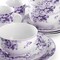 Elama Traditional Purple Rose 16 Piece Stoneware Dinnerware Set EL-PURPLE-ROSE - alternate 6
