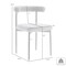 Armen Living Shannon Dining Chair with Matte Black Iron and Black Fabric - Set of 2 LCSNSIBLK - alternate 3
