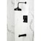 Kingston Brass Single-Handle Pressure Balanced Tub and Shower Faucet, Matte Black KB6340PL - alternate 5
