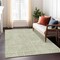 Homeroots 9' X 12' Artichoke Green And Ivory Abstract Washable Indoor Outdoor Area Rug 594897 - alternate 5
