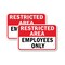 Signmission Restricted Area Employees Only, 12'' X 18'' 2 Signs, Heavy Gauge Aluminum, 2PK A-1218-2PACK-2890 - alternate 1