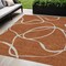 Homeroots 5' X 8' Copper And Ivory Abstract Washable Indoor Outdoor Area Rug 597506 - alternate 1
