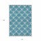 Homeroots 10' X 14' Teal Blue And Ivory Geometric Washable Indoor Outdoor Area Rug 594748 - alternate 5