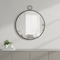 Homeroots 28" Black Round Iron Framed Accent Mirror 485021 - alternate 4