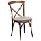 Flash Furniture HERCULES Series Pecan Cross Back Chair with Cushion, PK2 2-XU-X-PEC-NTC-GG - alternate 5