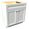Rigel Cabinetry Kitchen Sink Base Cabinet, 30 in W, 2-Door, White, Solid Wood RTA - 806185 - alternate 1