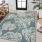Jonathan Y Tobago High-Low Two-Tone Monstera Leaf Blue/Ivory 3 ft. x 5 ft. Indoor/Outdoor Area Rug HWC100C-3 - alternate 5