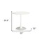 Homeroots 32" White Steel Pedestal Base Round Top Dining Table 572233 - alternate 6