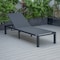 Leisuremod Marlin Patio Chaise Lounge Chair with Black Aluminum Frame, Black MLBL-77BL - alternate 8