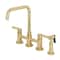 Kingston Brass Bridge Kitchen Faucet with Brass Sprayer, Polished Brass KS8282CTLBS - alternate 1