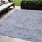 Homeroots 5' X 8' Blue And Gray Damask Washable Indoor Outdoor Area Rug 604187 - alternate 1