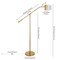 Homeroots 60" Brass Swing Arm Floor Lamp With Brass Drum Shade 523533 - alternate 5