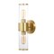Jonathan Y Quinn 15.5" 2-Light Mid-Century Modern Iron/Acrylic LED Sconce, Brass Gold/Clear JYL9913A - alternate 3