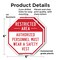 Signmission Restricted Area Authorized Personne, 6 inch X 6 inch, Plastic Sign, 2PK OC-P-2PACK-6-174 - alternate 6