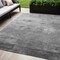 Homeroots 5' X 8' Gray And Silver Striped Washable Indoor Outdoor Area Rug 610890 - alternate 1
